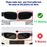 Tri-Colored Front Kidney Grille Strips Clip Cover For BMW 3 Series GT 2013-2020