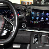 x xotic tech Real Carbon Fiber Push Start Button Trim, Engine Start Stop Button Ignition Button Cover Compatible with Cadillac XT4 2019+ XT6 CT5 2020+ or Corvette C8 2020 2021 2022 2023 2024 2025