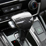 Carbon Fiber Texture Console Gear Shift Knob Cover Trim For Honda CR-V 2017-2022