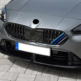 Tri-Colored Front Kidney Grille Strips Clip Cover For BMW 1 2 Series F70 F74