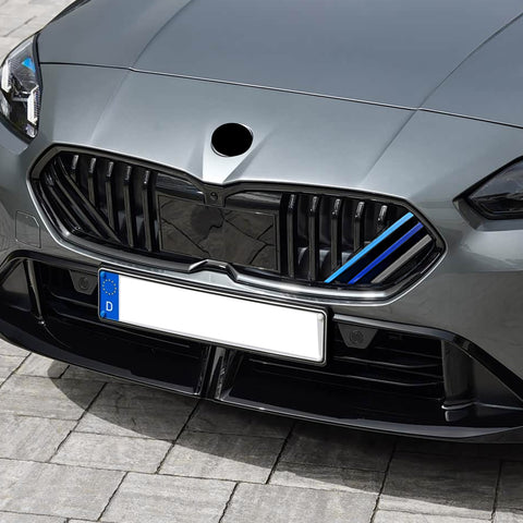 Tri-Colored Front Kidney Grille Strips Clip Cover For BMW 1 2 Series F70 F74