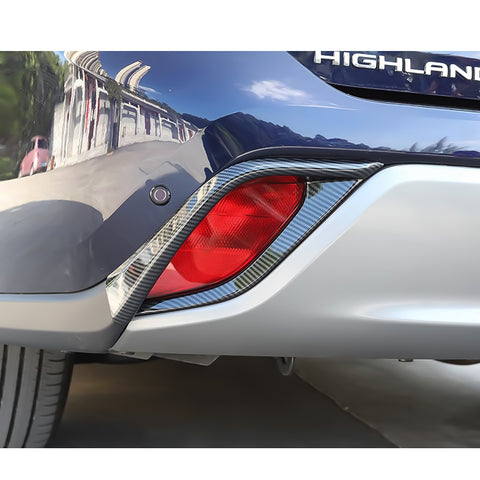 x xotic tech Rear Bumper Fog Light Lamp Cover Trim Compatible with Toyota Highlander 2020-up ABS Car Decoration Exterior Accessories, 2Pcs/Set