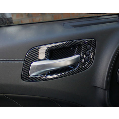 Carbon Look Door Handle Bowl Trim For Charger 2011-23 Chrysler 300 2015-2023