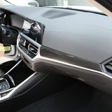 Red+Carbon Fiber Gear Shift Panel Dash Stripe Cover Trim For BMW 3-Series G20