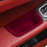 Door Storage Box Tray Organizer Compatible with Porsche Macan S/T/GTS/Turbo 2015-up Interior Car Door Side Handle Insert Pocket Holder Glove Pallet Accessories (4 Packs w/Anti-slip pads)