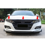 For Honda Accord 2018-20 Glossy Black Front Hood Grille Bumper Lip Decor Cover