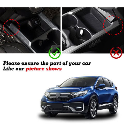 Carbon Fiber Style Center Console Cup Holder Panel Cover For Honda CR-V 17-20