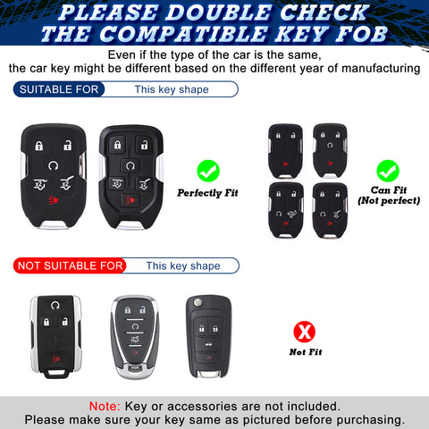 Car Key Fob Cover Shell Remote 6-Button For Chevrolet Suburban Tahoe GMC Terrain