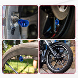 x xotic tech Skull Tire Valve Stem Caps 8Pcs ABS Tire Valve Cap Set, Corrosion Resistant Air Leakproof Universal Stem Covers for Cars Trucks Motorcycles SUVs and Bikes (Blue)