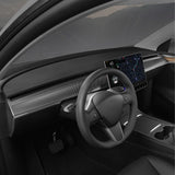 Matte Carbon Fiber Pattern Console Dashboard Panel Trim For Tesla Model 3 2017-2023 & Model Y 2020-up