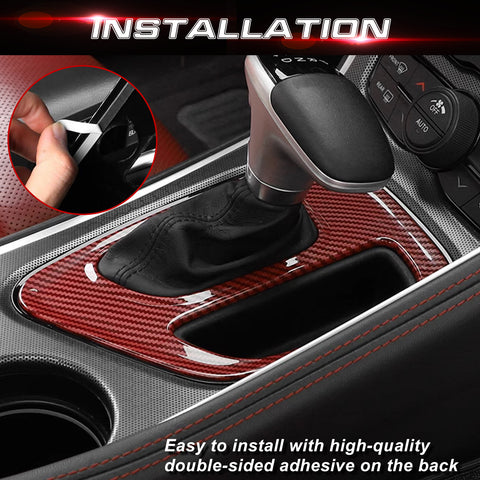 For Dodge Challenger 2015-up Car Interior Gear Shift Media Cover Frame ABS Trim
