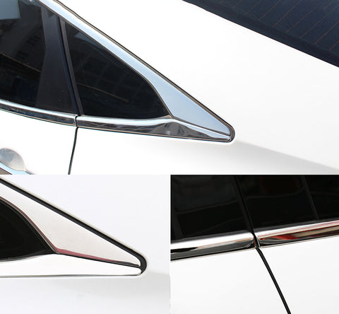 Chrome Window Pillar Lower Stripe Door Handle Decor Cover For Honda Civic 16-21