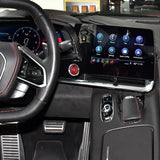 x xotic tech Real Carbon Fiber Push Start Button Trim, Engine Start Stop Button Ignition Button Cover Compatible with Cadillac XT4 2019+ XT6 CT5 2020+ or Corvette C8 2020 2021 2022 2023 2024 2025