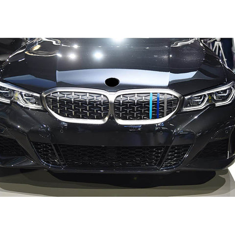 Tri-Colored Front Kidney Grille Strips Clip Cover For BMW 3 Series G20 2019-2022