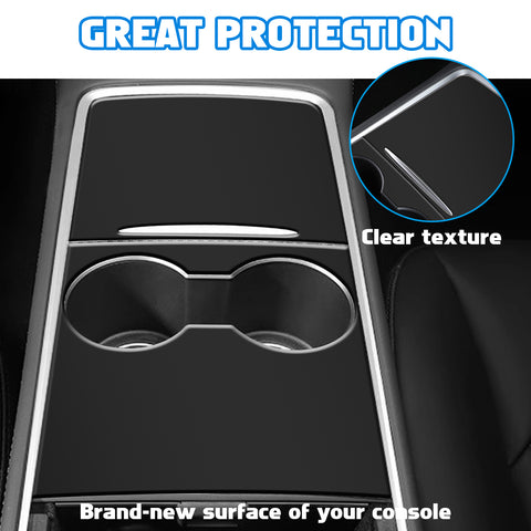 x xotic tech Center Console Wrap Kit, ABS Console Protector Cover Interior Decoration Wrap Compatible with Tesla Model 3 2021-2023 & Model Y 2021-up Accessories