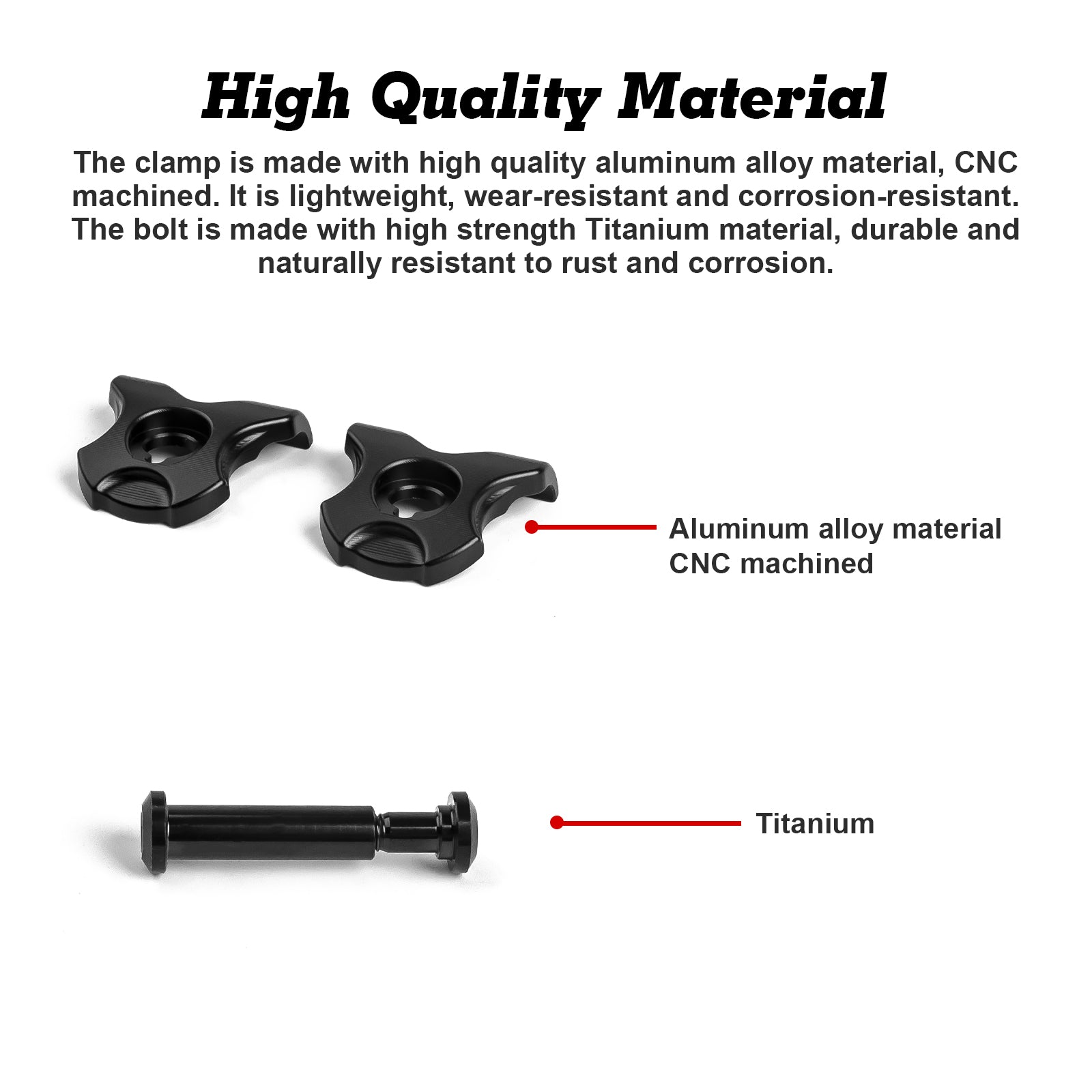 J&L Seatpost Ti Saddle Clamp For Trek Emonda Carbon Seatpost – Black Mast Cap