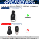 Full Seal Keyless Entry Key Protector+Keychain For Mercedes A C E G S CLA Class