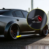 x xotic tech // Slash Tire Valve Stem Cover Caps Compatible with Dodge Challenger Charger Durango Avenger SRT Hornet R/T Dart Journey Magnum Nitro Caliber Aluminum Alloy Wheel Valve Cap Set(4Pcs)