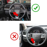 Carbon Fiber Style Steering Wheel Dashboard Overlay Cover For Honda Civic 16-21