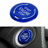 x xotic tech Real Carbon Fiber Push Start Button Trim, Engine Start Stop Button Ignition Button Cover Compatible with Cadillac XT4 2019+ XT6 CT5 2020+ or Corvette C8 2020 2021 2022 2023 2024 2025