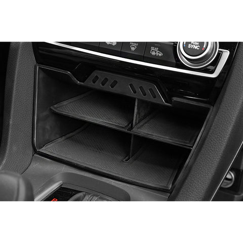 Center Console Storage Tray + Insert Water Cup Holder For Honda Civic 2016-2021