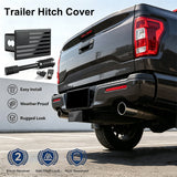 x xotic tech 2" American Flag Trailer Hitch Cover, Heavy Duty Carbon Steel Receivers Plug Cover with 5/8-Inch Anti-Theft Pin Diameter Trailer Hitch Lock For Pickup Trucks(5x3")