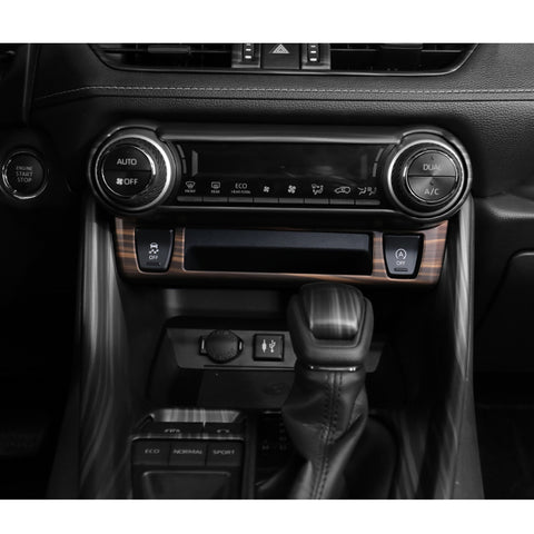 Wood Grain Console Control Function Button Trim For Toyota RAV4 2019-2024