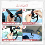 x xotic tech JDM Devil Shaped Tsurikawa Subway Train Bus Handle Straps Drift Charm Rear Bumper Warning Loops Ring for Cars, SUV Interior Exterior Decoration