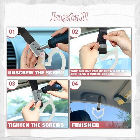 x xotic tech JDM Devil Shaped Tsurikawa Subway Train Bus Handle Straps Drift Charm Rear Bumper Warning Loops Ring for Cars, SUV Interior Exterior Decoration