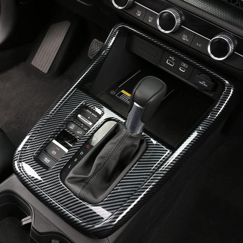 Wood/ Carbon Style Console Gear Shift Panel Trim Accessories For Honda CRV 23-up