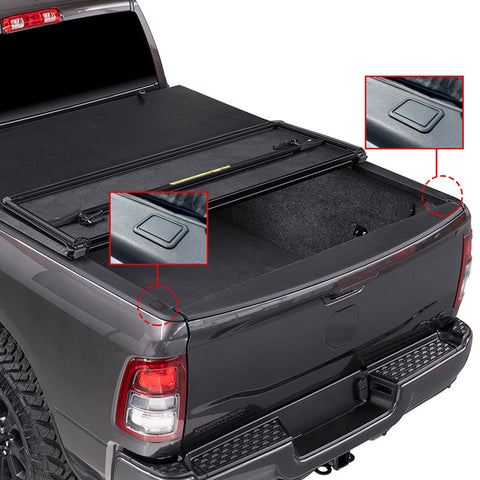 2pcs Rear Truck Tonneau Bed Rail Stake Pocket Covers Dodge Ram 1500 2500 2019-up