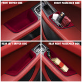 Door Storage Box Tray Organizer Compatible with Porsche Macan S/T/GTS/Turbo 2015-up Interior Car Door Side Handle Insert Pocket Holder Glove Pallet Accessories (4 Packs w/Anti-slip pads)