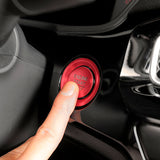 Red Engine Button+Steering Wheel+AC Control Cover Stickers For Honda Civic 2022+