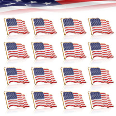 LOT OF AMERICAN FLAG GOLD LAPEL PINS United States USA Hat Tie Tack Badge Pin