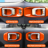 x xotic tech Door Handle Bowl Cover Decor Trim for Jeep Wrangler JL JLU 2018-up Gladiator JT 2020-up Interior Accessories(4Pcs)