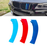 M Tri-Color ABS Insert Trim Front Kidney Grill For BMW X3 2011-2017 X4 2014-2018