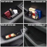 Door Storage Box Tray Organizer Compatible with Porsche Macan S/T/GTS/Turbo 2015-up Interior Car Door Side Handle Insert Pocket Holder Glove Pallet Accessories (4 Packs w/Anti-slip pads)