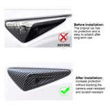 Turn Signal Side Camera Full Protection Cover HW2.0-3.0 Compatible with Tesla Model 3/Y/S/X (Non HW4.0 Version) 2Pcs Side Marker Indicator Cap Decoration Accessories