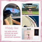 x xotic tech JDM Cupid's Arrow Shaped Tsurikawa Subway Train Bus Handle Straps Drift Charm Rear Bumper Warning Loops Ring for Cars, SUV Interior Exterior Decoration