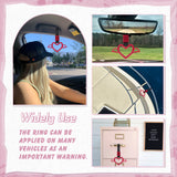 x xotic tech JDM Angel Wing Shaped Tsurikawa Subway Train Bus Handle Straps Drift Charm Rear Bumper Warning Loops Ring for Cars, SUV Interior Exterior Decoration
