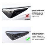 Turn Signal Side Camera Full Protection Cover HW2.0-3.0 Compatible with Tesla Model 3/Y/S/X (Non HW4.0 Version) 2Pcs Side Marker Indicator Cap Decoration Accessories