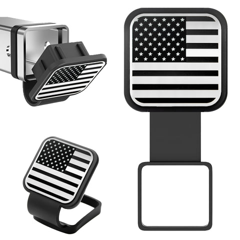 x xotic tech 2 Inch Universal American Flag Tow Hitch Covers, Trailer Hitch Cover Tube Plug Insert, Car Exterior Accessories, Receiver Tube Hitch Plug