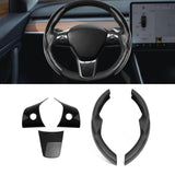 Steering Wheel Grip Cover Molding Trim For Tesla Model 3 2017-2023 Model Y 2020+