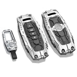 x xotic tech Mech Style Heavy Metal Key Fob Cover Compatible with Nissan Kicks Sentra Versa Rogue Pathfinder 2023 2024 2025, Zinc Alloy Key Case Protector Shell Keychain