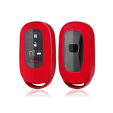 Red Soft TPU Full Protect Remote Smart Key Fob Cover w/Keychain For Honda Accord Civic 2022