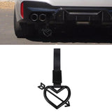 x xotic tech JDM Cupid's Arrow Shaped Tsurikawa Subway Train Bus Handle Straps Drift Charm Rear Bumper Warning Loops Ring for Cars, SUV Interior Exterior Decoration