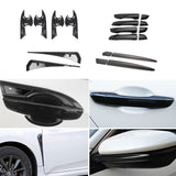 Carbon Fiber Look Side Fender Vent Mirror Stripes Decor Kit For Civic 10th Gen