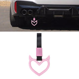 x xotic tech JDM Devil Shaped Tsurikawa Subway Train Bus Handle Straps Drift Charm Rear Bumper Warning Loops Ring for Cars, SUV Interior Exterior Decoration