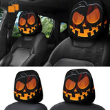 Auto Universal Fit Front Seat Halloween Scary Personalized Mask Head Rest Cover