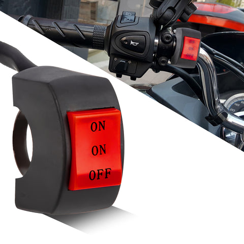 x xotic tech Motorcycle Handlebar Switch Fog Light Spotlight Switch, 7/8" 12V Driving Halo ON/ON/Off Switch 3 Position Control Universal